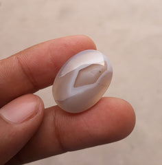 Fortified Agate cabochon - Sulaimani Aqeeq - 25x18mm