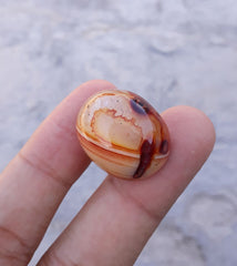 Bi-color Agate Cabochon- Sulaimani Aqeeq - 24x20mm