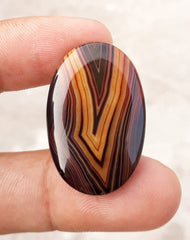 Unique Fortified Agate Cabochon - Sulaimani Aqeeq - 32x21mm