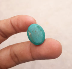 Natural Teal Green Turquoise - Green Turquoise - 17.3ct- 18x14mm