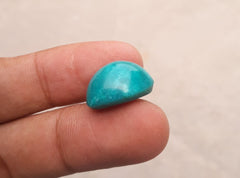 Natural Teal Green Turquoise - Green Turquoise - 17.3ct- 18x14mm
