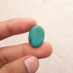 Natural Teal Green Turquoise - Green Turquoise - 17.7ct- 22x16mm