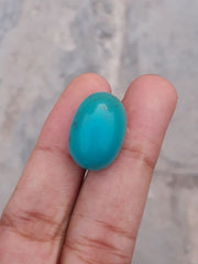 Natural Teal Green Turquoise - Green Turquoise - 15.4ct- 19x13mm