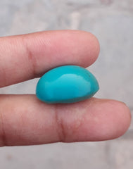 Natural Teal Green Turquoise - Green Turquoise - 15.4ct- 19x13mm