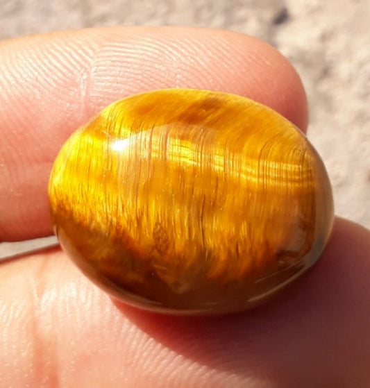 26ct Tiger Eye Cabochon - June Birthstone - June Birthstone -  22x17mm