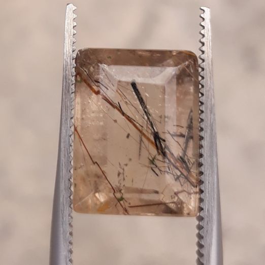 5.40ct Black Tourmalated Quartz - Black Rutile Quartz - Rutilated Quartz 5.40ct Black Tourmalated Quartz - Black Rutile Quartz - Rutilated Quartz
