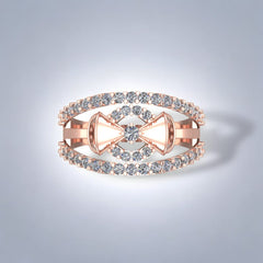 خاتم ربطة عنق فاخرة مرصع بالألماس