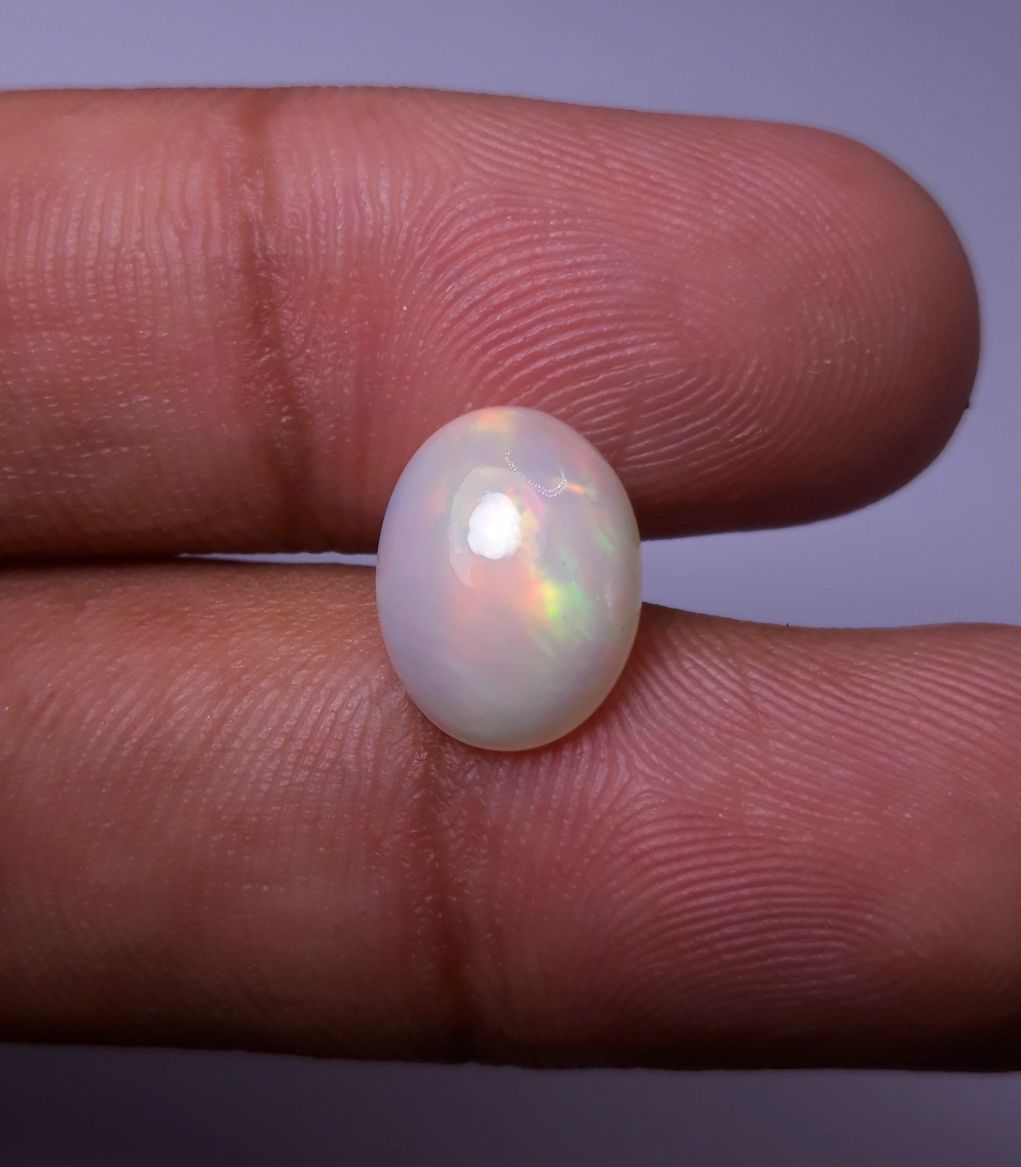2.8ct Opal for Sale - White Fire Opal - Welo Opal - October Birthstone - 12x9mm 2.8ct Opal for Sale - White Fire Opal - Welo Opal - October Birthstone - 12x9mm