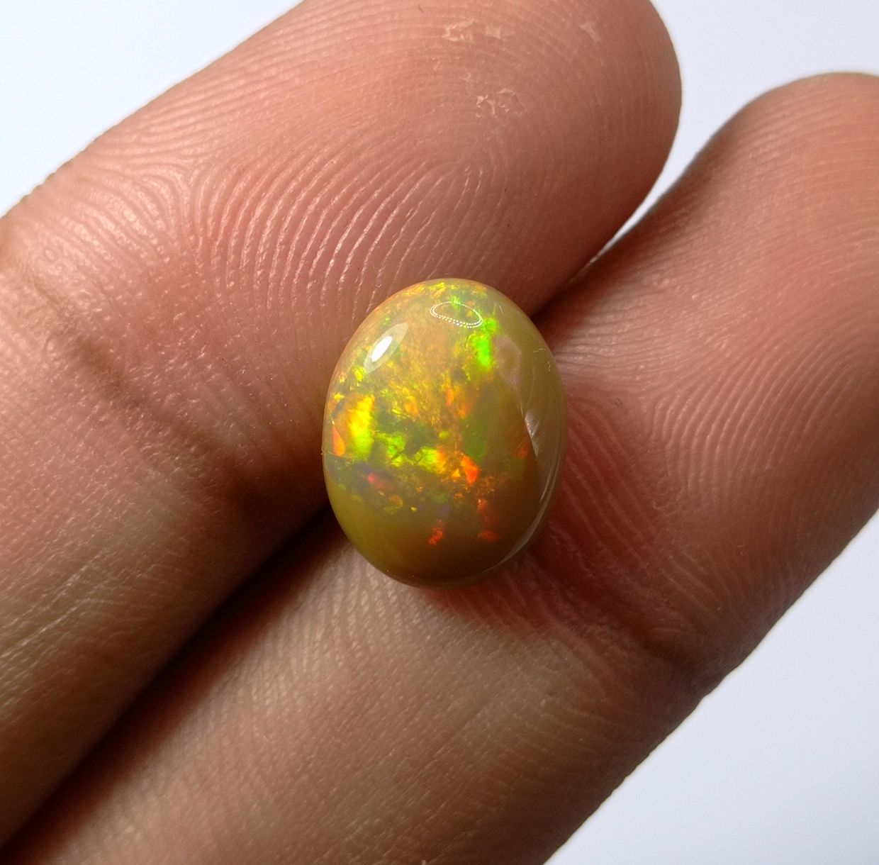 3.3ct AAA Quality Opal for Sale - White Fire Opal - Welo Opal - October Birthstone - 13x9mm 3.3ct AAA Quality Opal for Sale - White Fire Opal - Welo Opal - October Birthstone - 13x9mm