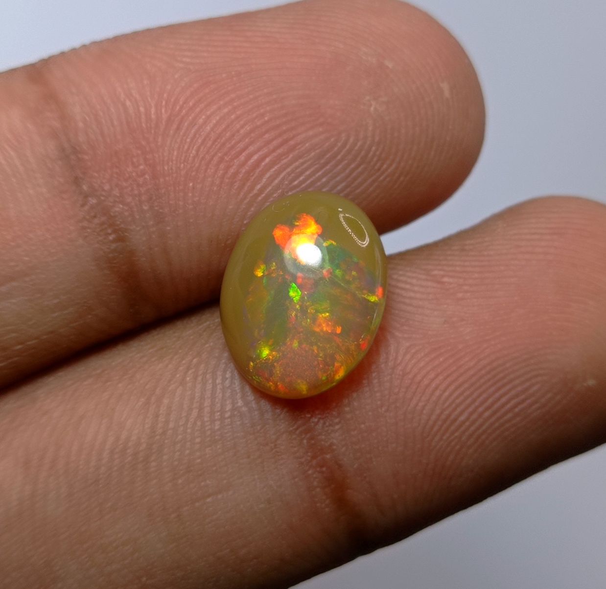 3.3ct AAA Quality Opal for Sale - White Fire Opal - Welo Opal - October Birthstone - 13x9mm 3.3ct AAA Quality Opal for Sale - White Fire Opal - Welo Opal - October Birthstone - 13x9mm