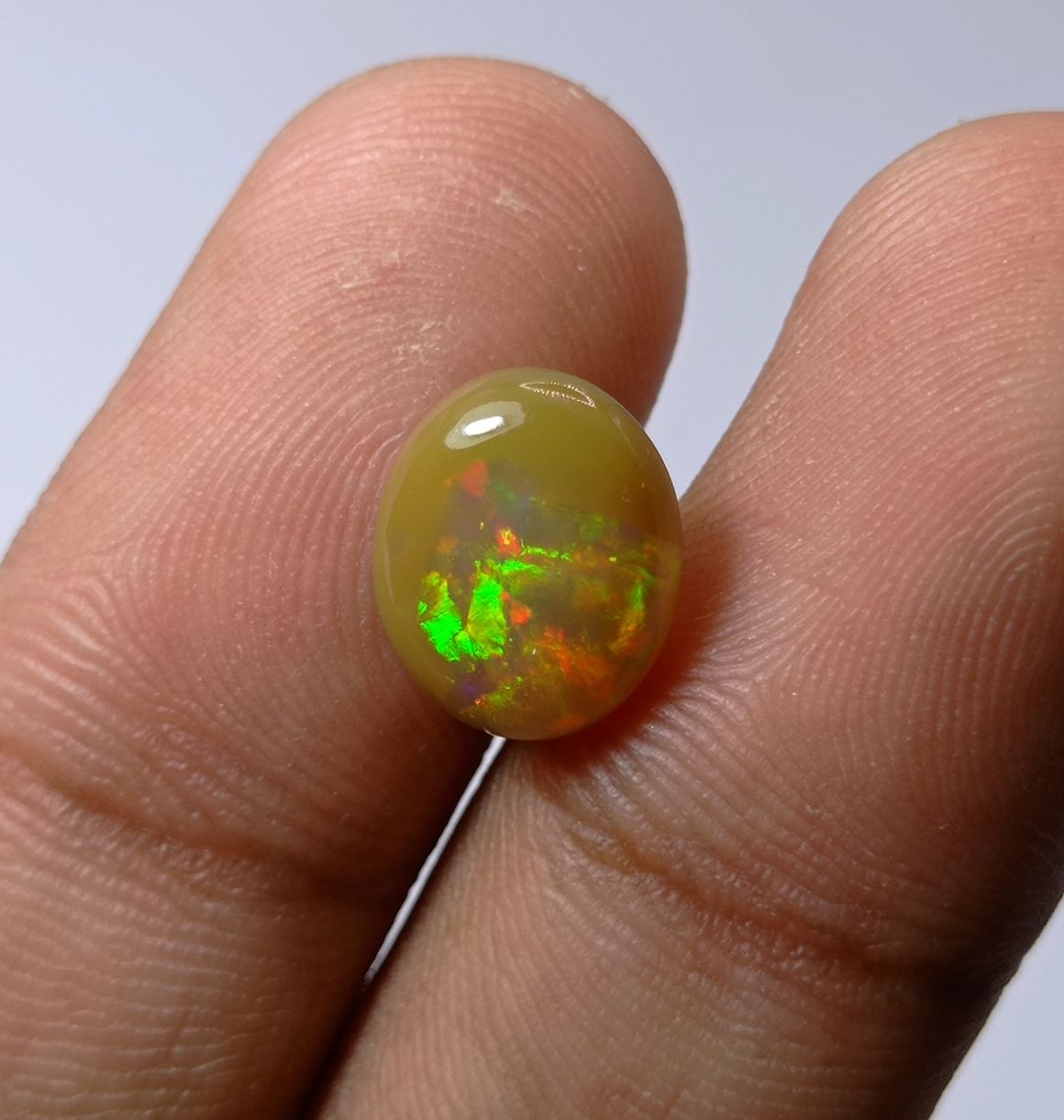 3.3ct AAA Quality Opal for Sale - White Fire Opal - Welo Opal - October Birthstone - 13x9mm 3.3ct AAA Quality Opal for Sale - White Fire Opal - Welo Opal - October Birthstone - 13x9mm