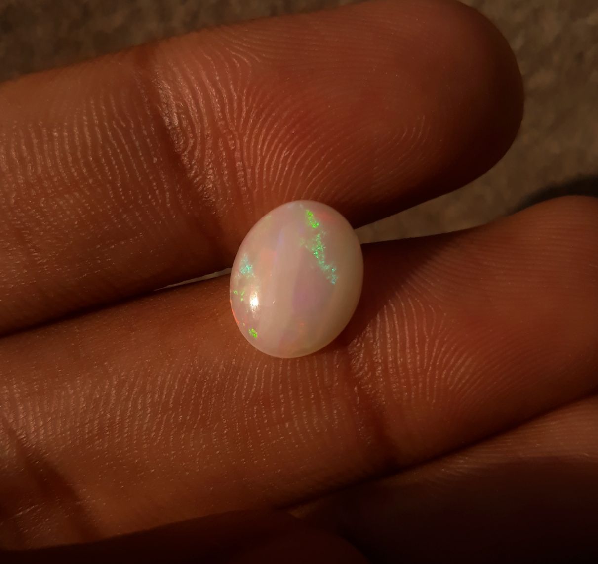 2ct Opal for Sale - White Fire Opal - Welo Opal - October Birthstone - 12x9mm 2ct Opal for Sale - White Fire Opal - Welo Opal - October Birthstone - 12x9mm