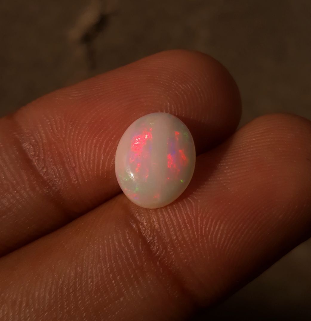 2ct Opal for Sale - White Fire Opal - Welo Opal - October Birthstone - 12x9mm 2ct Opal for Sale - White Fire Opal - Welo Opal - October Birthstone - 12x9mm