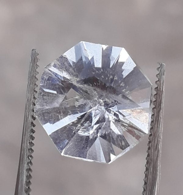 5.9ct Topaz - Whie Topaz Faceted Gemstone - Novemeber Birthstone - White Pukhraj - 11 x11mm 5.9ct Topaz - Whie Topaz Faceted Gemstone - Novemeber Birthstone - White Pukhraj - 11 x11mm