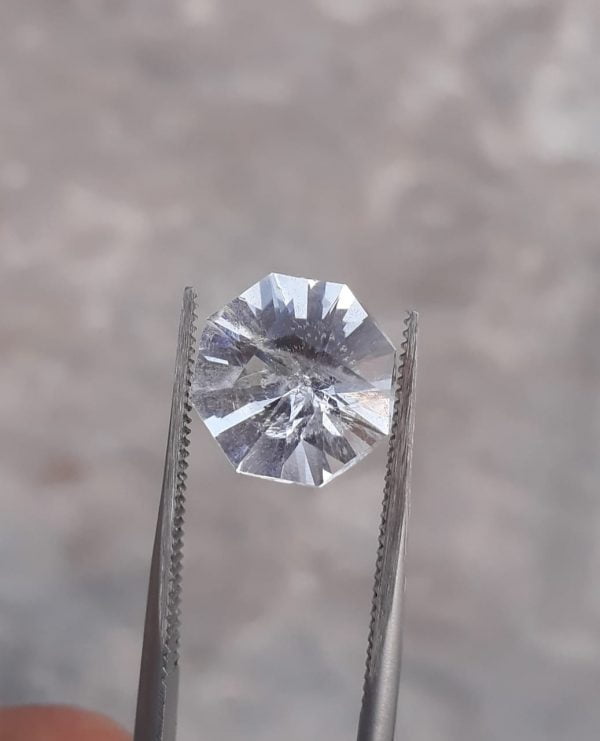 5.9ct Topaz - Whie Topaz Faceted Gemstone - Novemeber Birthstone - White Pukhraj - 11 x11mm 5.9ct Topaz - Whie Topaz Faceted Gemstone - Novemeber Birthstone - White Pukhraj - 11 x11mm