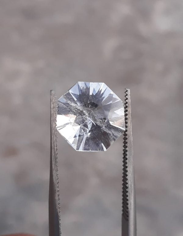 5.9ct Topaz - Whie Topaz Faceted Gemstone - Novemeber Birthstone - White Pukhraj - 11 x11mm 5.9ct Topaz - Whie Topaz Faceted Gemstone - Novemeber Birthstone - White Pukhraj - 11 x11mm