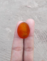 26ct Carnelian Stone-  Natural Carnelian Gemstone-  Orange carnelian-Purtagal Yamani - 25x20mm