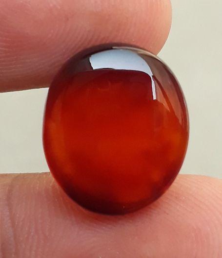 9.5ct Carnelian Stone-  Natural Carnelian Gemstone-Brown carnelian-Kabdi Yamani- 14x16mm