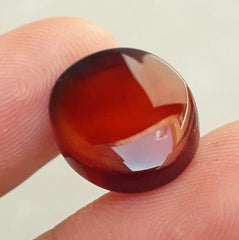 9.5ct Carnelian Stone- Natural Carnelian Gemstone-Brown carnelian-Kabdi Yamani- 14x16mm