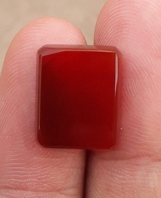 9.6ct Carnelian Stone-  Natural Carnelian Gemstone-Red carnelian-Aqeeq Ahmar-15.6x13mm