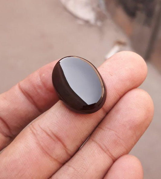 27ct Natural Carnelian Gemstone-Black carnelian-Jazamushki Yamani Aqeeq-25x18mm