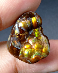 نحت أنيق على حجر العقيق الناري المكسيكي النادر بإبر سيجينيت