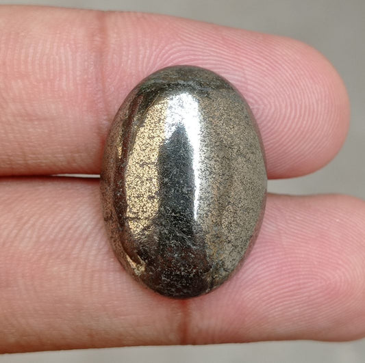 32.3ct Natural Pyrite Cabochon - Iron Pyrite Crystal - Fool's Gold Gemstone - August Birthstone -25x18x6mm