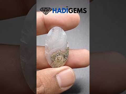 26ct Moss Agate - White Moss Agate - 33x19x5mm