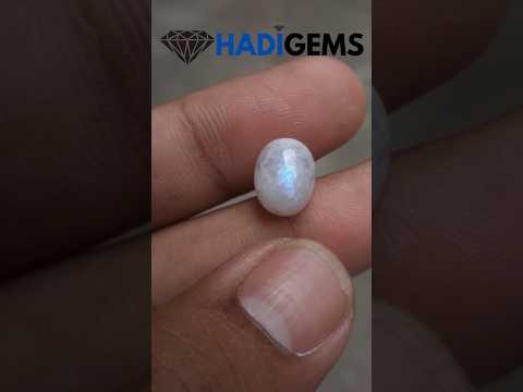 حجر القمر 6 قيراط للبيع - Adularia MoonStone - حجر القمر قوس قزح - حجر بخت شهر يونيو -12x9x7mm