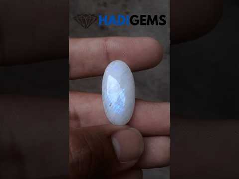 حجر القمر 23.6 قيراط للبيع - Adularia MoonStone - حجر القمر قوس قزح - حجر بخت شهر يونيو -31x15x6mm