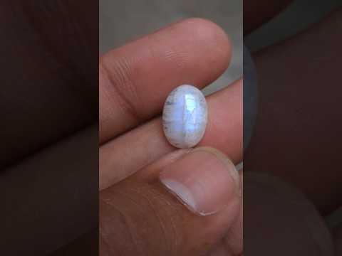 حجر القمر 5.2 قيراط للبيع - Adularia MoonStone - حجر القمر قوس قزح - حجر بخت شهر يونيو -14x9x4mm