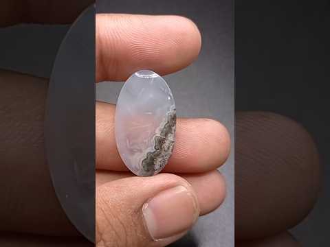 17.5ct Moss Agate - White Moss Agate - 27x18x4.5mm