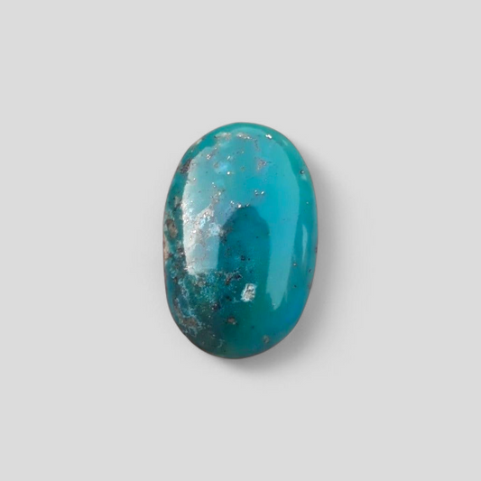 Natural Turquoise Green Matrix with Pyrite, Shajri Feroza, Oval Shape, Real Firoza Stone,Dimensions-29x19mm