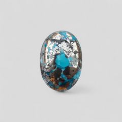 Natural Turquoise with Pyrite - Blue Matrix Turquoise - Shajri Feroza-43Ct