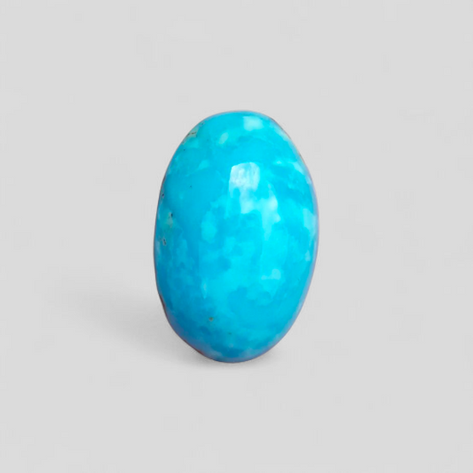 Natural Certified Turquoise - Blue Turquoise - 21.5ct- 21x14mm