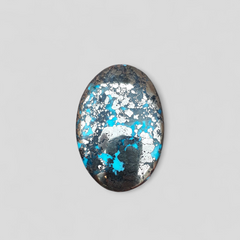 Natural Turquoise with Pyrite - Blue Matrix Turquoise - Shajri Feroza-44Ct