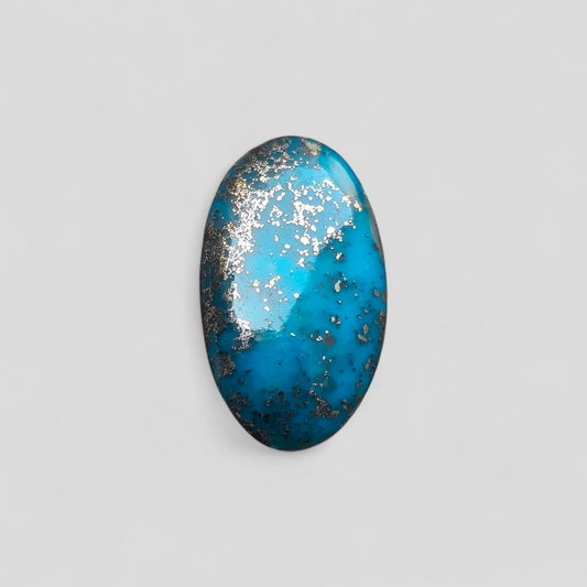 Natural Turquoise with Pyrite - Blue Matrix Turquoise - Shajri Feroza-36.65Ct