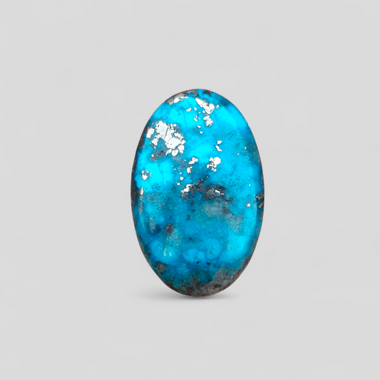 Natural Turquoise with Pyrite - Blue Matrix Turquoise - Shajri Feroza-41Ct