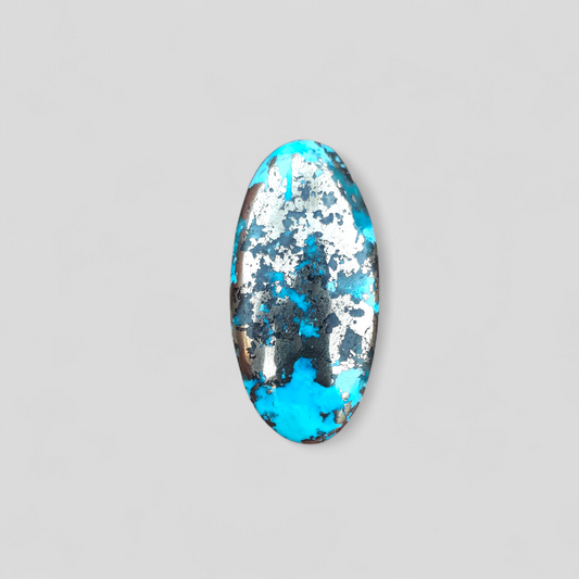 Natural Turquoise with Pyrite - Blue Matrix Turquoise - Shajri Feroza-41Ct