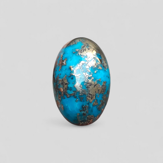 Natural Turquoise with Pyrite - Blue Matrix Turquoise - Shajri Feroza-41.2Ct