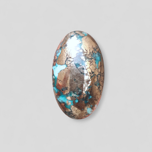 Natural Turquoise with Pyrite - Green Matrix Turquoise - Shajri Feroza-58.80Ct