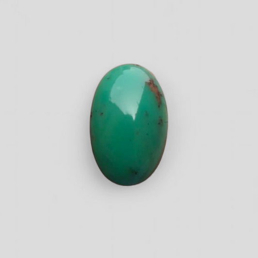 Natural Green Turquoise, Oval Shape - Persian Turquoise - Green Feroza - 9.2ct- 19x12mm