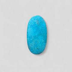Natural Certified Turquoise - Blue Turquoise - 53.8ct- 37x19mm