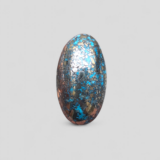 Natural Turquoise with Pyrite - Blue Matrix Turquoise - Shajri Feroza-21Ct
