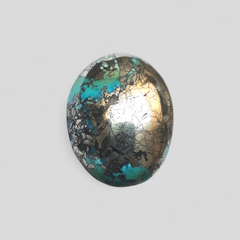 Natural Turquoise with Pyrite - Blue Matrix Turquoise - Shajri Feroza-35Ct