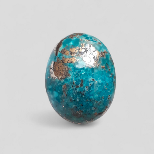 Natural Turquoise with Pyrite - Blue Matrix Turquoise - Shajri Feroza-35Ct