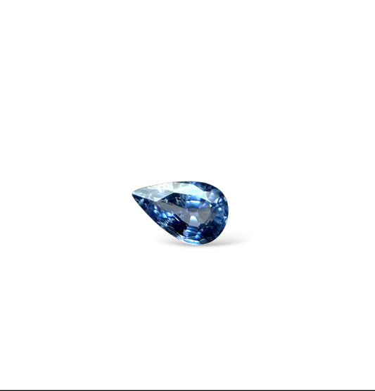 0.70ct Natural Pastel Blue Pear Sapphire - September Birthstone