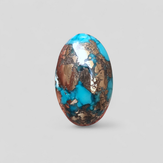 Natural Turquoise with Pyrite - Green Matrix Turquoise - Shajri Feroza-43.50Ct