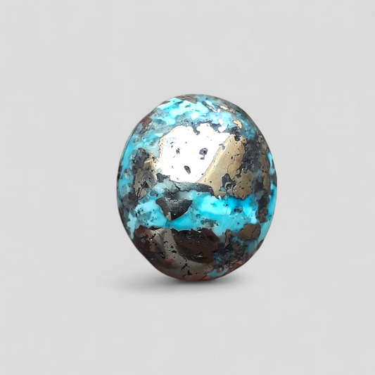 Natural Turquoise with Pyrite - Blue Matrix Turquoise - Shajri Feroza-26.15Ct