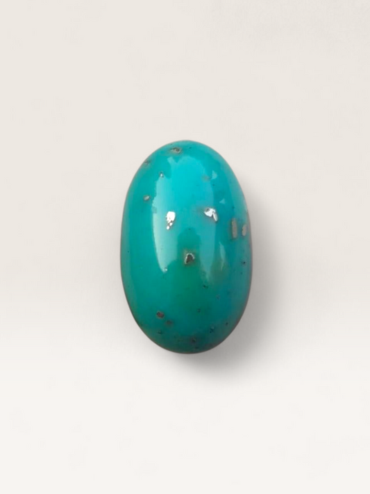 Natural Turquoise Green Matrix with Pyrite, Shajri Feroza, Oval Shape, Real Firoza Stone, Dimensions-22x14mm